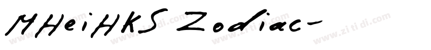 MHeiHKS Zodiac字体转换